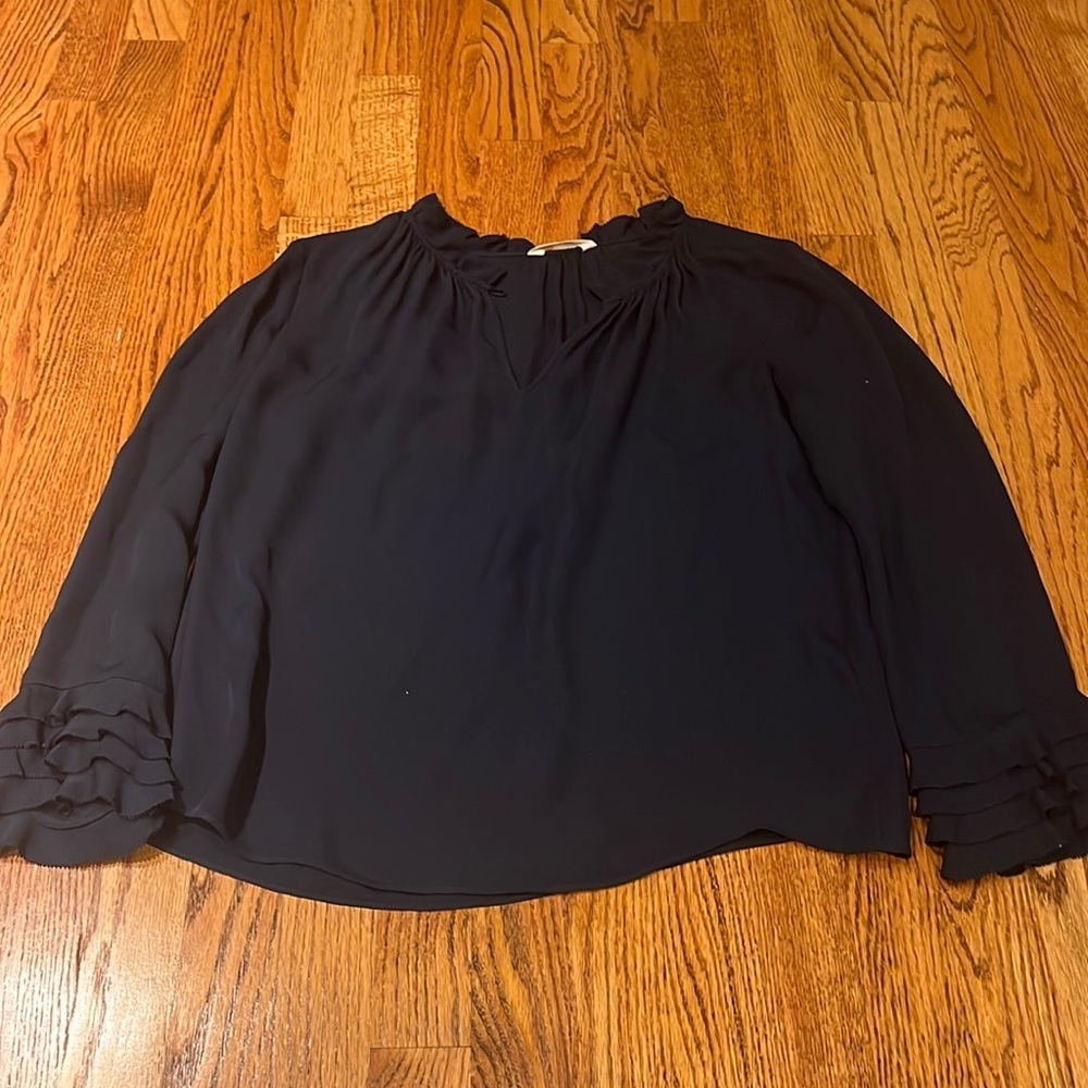 Rebecca Taylor Woman’s Navy Silk Top Size 8